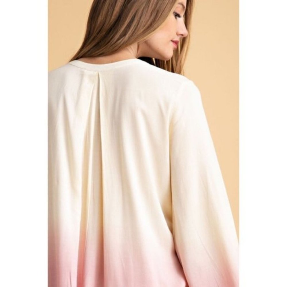 Davi & Dani Dye Ombre Shift Dress Blush Ivy - Picture 2 of 11